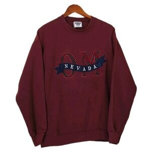 Lee‎ Nevada Sweatshirt Mens Large Burgundy Vintage 90s Crewneck Made in USA